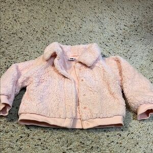 Janie and Jack Pink Puffer Jacket Plush Cozy Design